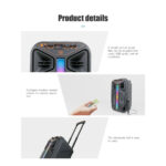 GTS-1846 Wireless Portable Bluetooth Speaker with Mic & Remote - Image 2