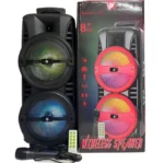 KTS 1745 Speaker Dual 8*8 Portable speaker wire Bluetooth Speaker with Mike - Image 4