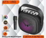 GTS-1941/2333 Bluetooh Speaker with Wireless Microphone FM Radio Super Sound USB / Card Supported Premium Quality - Image 2