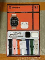 Crown M30 Luxury Smart Watch - 10 in 1 Mega Combo - With Pro Airpods